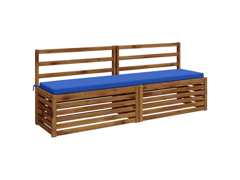 Lot de 2 coussins de banc, coussins d'assise soest 100 % polyester bleu royal cf57129 - Conforama C