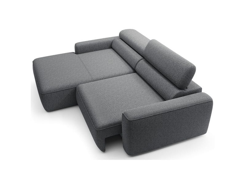 Selsey fando - canapé d'angle - 252 cm - tissu tressé gris - côté gauche Fando - Conforama E