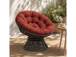 Coussin de chaise papasan, coussin d'assise vianen 100 % polyester rouge cf54240