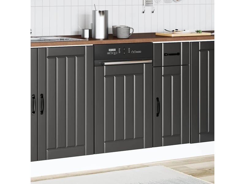  Panneau de lave-vaisselle noir bois d'ingénierie shl56  - Conforama C
