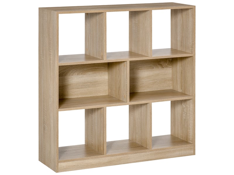  Bibliothèque autoportante, 8 étagères, 97,5 x 30 x 100 cm, aspect chêne  - Conforama A