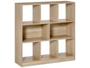 Bibliothèque autoportante, 8 étagères, 97,5 x 30 x 100 cm, aspect chêne