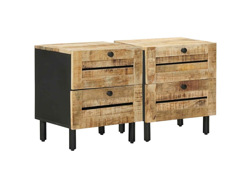  Table de chevet - cabinet de chevet - table de nuit 2 pc naturel 40 x 33 x 46 cm  - Conforama A