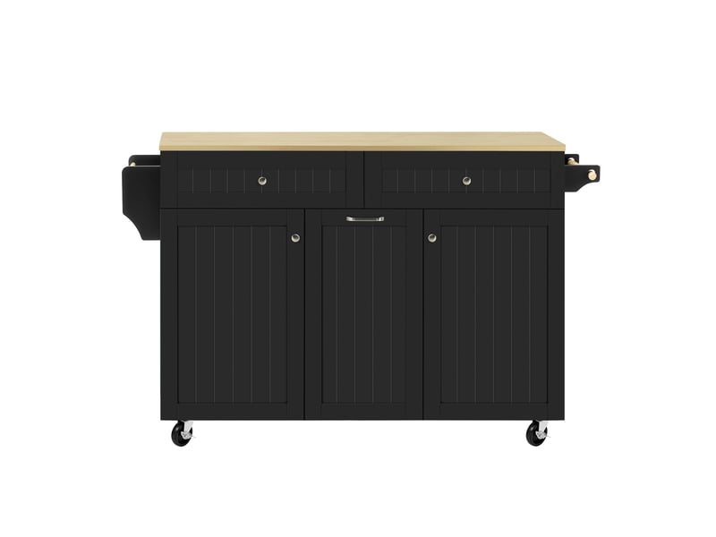 Desserte 2 portes 3 tiroirs coloris noir mdf desserte noir - Conforama A