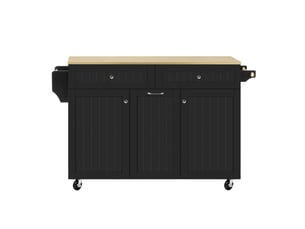 Desserte 2 portes 3 tiroirs coloris noir mdf