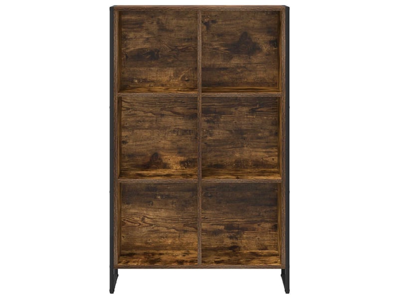Bibliothèque, armoire à livres 99,5 x 30 x 108,5 cm bois d'ingénierie chêne fumé - Conforama E