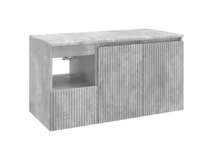 Ensemble de mobilier de salle de bain 2 pc gris béton cf64158