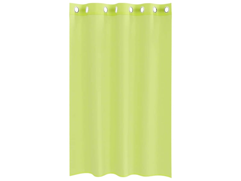  Lot de 2 rideaux en voile, voilages avec œillets vert pomme 140x175 cm cf44431  - Conforama D