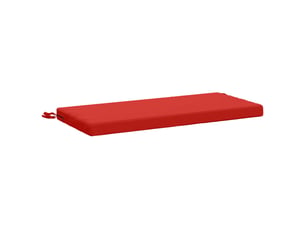 Coussin de banc, coussin d'assise, coussin de canapé soest 100 % polyester rouge 60 x 40 x 5 cm cf53531