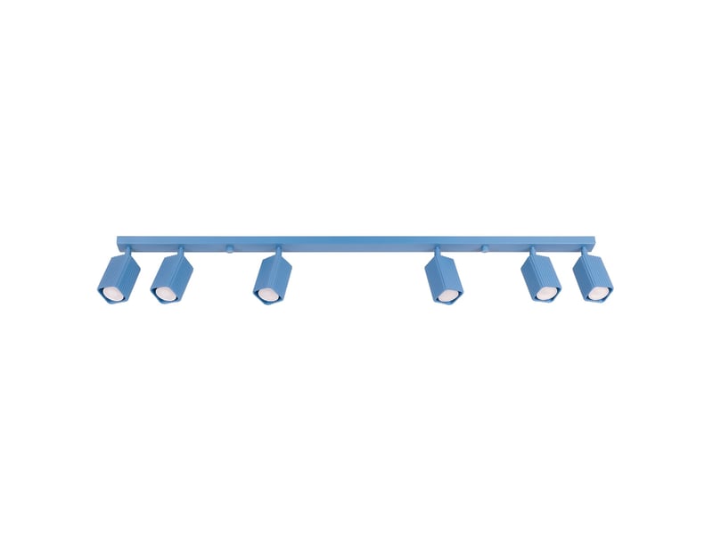  Plafonnier rayo 6l azur aluminium moderne 16.5x117x6cm SL.3294 - Conforama A