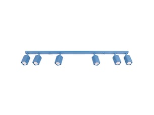 Plafonnier rayo 6l azur aluminium moderne 16.5x117x6cm