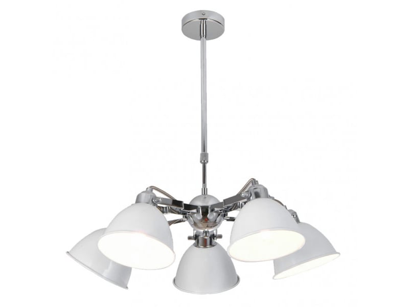  Fabrilamp buri, lampe, moderne, 5 x e27, blancchromé, 52-81 x 52 x 52 cm 143155001 - Conforama A
