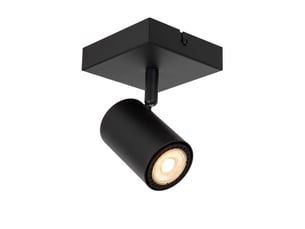 Plafonnier applique murale 1xgu10 40 w dimmable noir - lucide - amigo