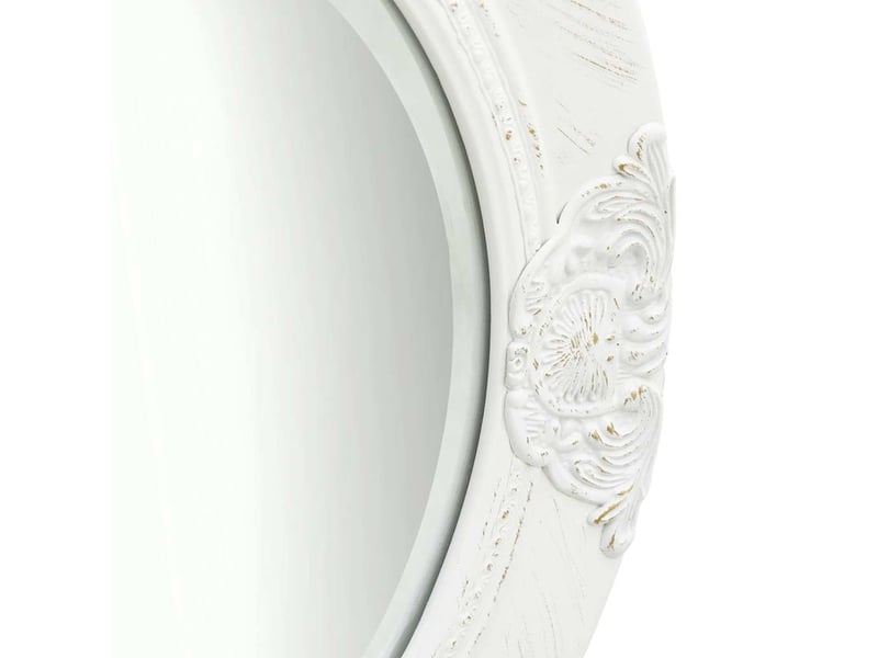  Miroir mural style baroque 50 cm blanc cf62880  - Conforama C