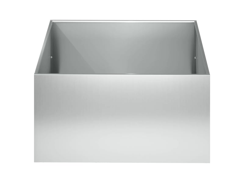 Jardinière - cache-pot de jardin argenté 60 x 60 x 30 cm acier galvanisé  - Conforama C
