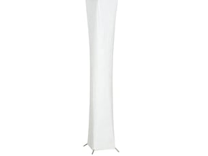 Lampe de pied avec abat-jour en papier, interrupteur au pied, 3 niveaux d'intensité, blanc