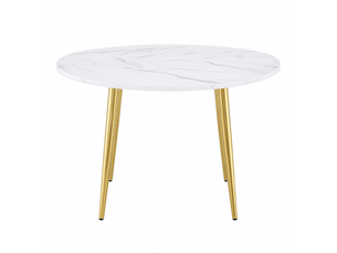 Table à manger ronde extensible ovale 107-137 cm diamètre table seule sans chaises