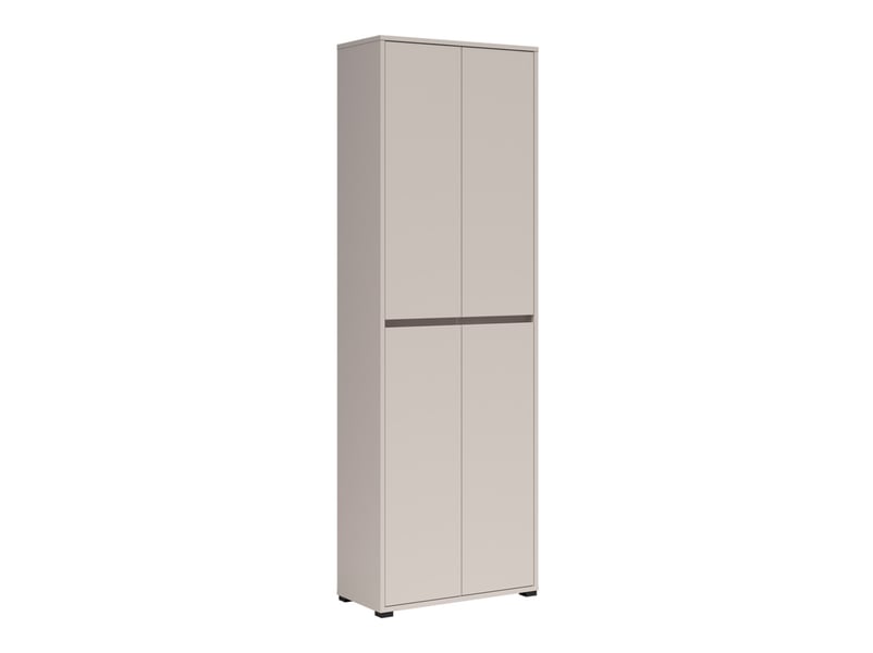  Armoire meuble à chaussures 4 portes coloris cachemire - longueur 70 x profondeur 34 x hauteur 210 cm  - Conforama A