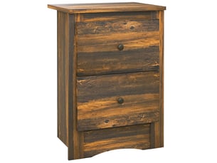 Table de chevet rustique à 2 tiroirs, en bois, pour chambre à coucher, 40 x 30 x 56 cm, marron