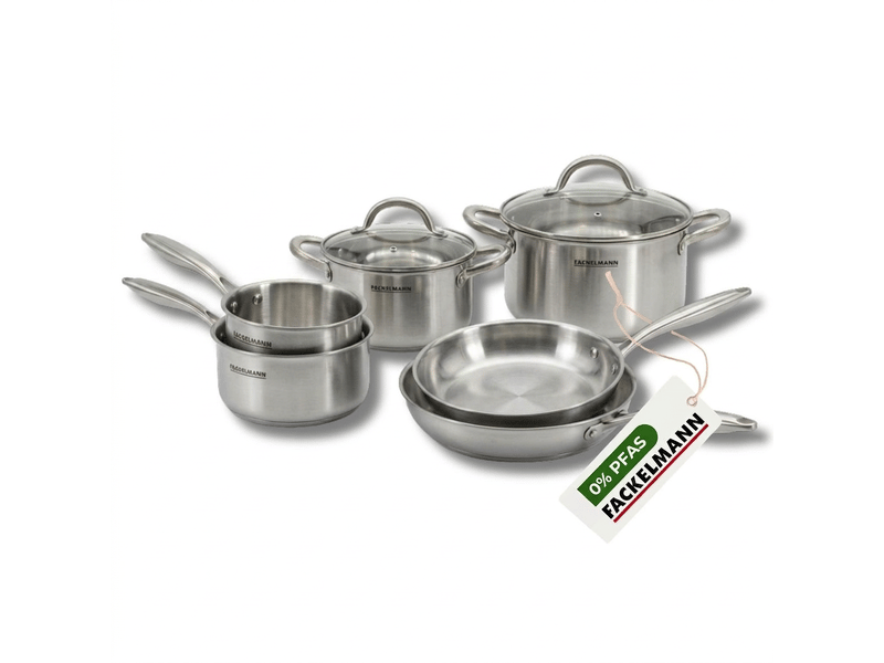 Poêles à frire 20 26 cm, casseroles 14 16 et 18 cm, faitouts 20 24 cm inox 1810 triply fackelmann vita3 9244450B88 - Conforama A