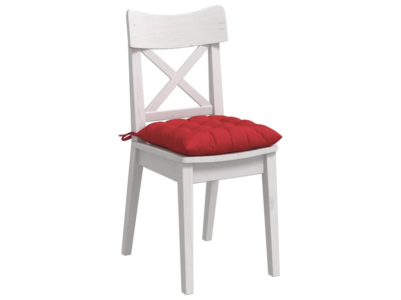 Lot de 4 coussins de siège, coussins décoratifs tissu rouge 40 x 40 x 6 cm cf60027  - Conforama C