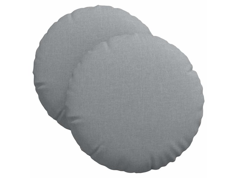 Lot de 2 coussins de siège, coussins décoratifs tissu gris clair ø40 x 13 cm cf59824  - Conforama A