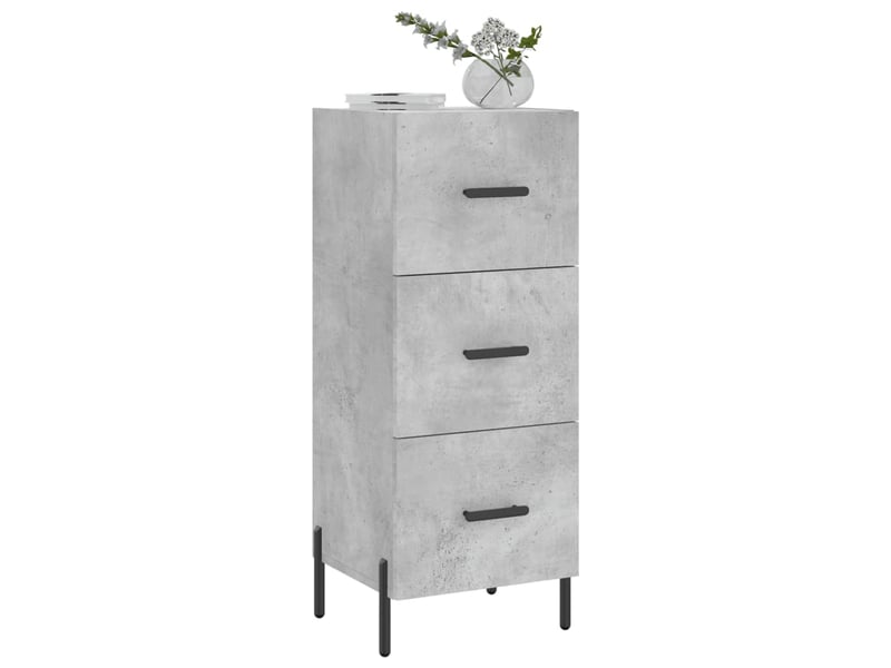  Buffet - bahut - meuble de rangement gris béton 34,5x34x90 cm bois d'ingénierie  - Conforama C