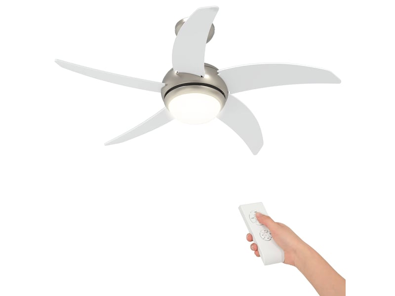  Vidaxl ventilateur de plafond avec lumière et télécommande ø 110 cm  - Conforama A