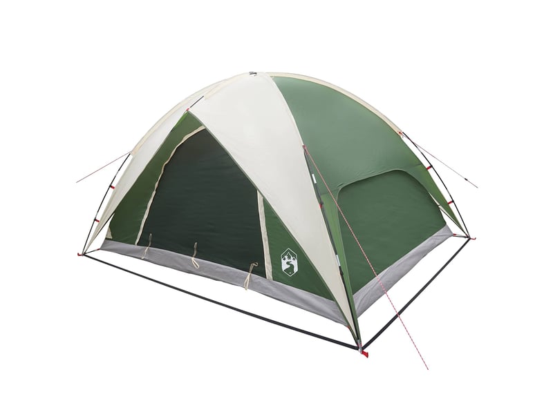  Tente de camping avec un abri imperméable 4 personne vert shl60038  - Conforama D