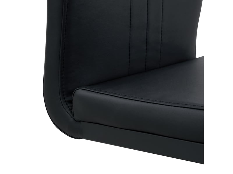  Chaises cintrées noires 2 pièces en pu, s'intégrant parfaitement dans un intérieur industriel et moderne  - Conforama D
