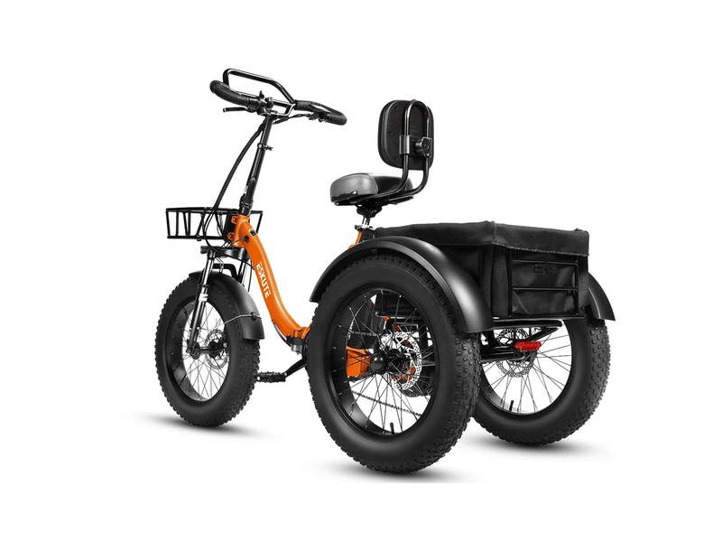 Tricycle électrique 20 pouces eskute t302pro, 48 v 250 w 20,8 ah, confort ergonomique, orange - Conforama E