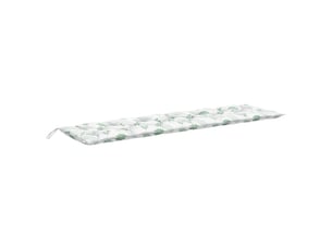 Coussin de banc de jardin, coussin d'assise motif de feuilles 200x50x7 cm tissu cf52763