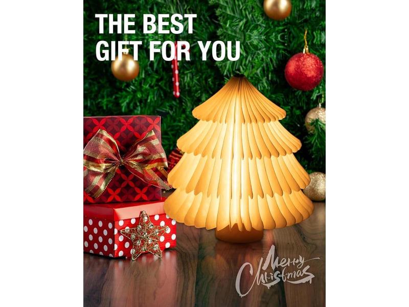 Lampe de sapin de noël, décorations de noël avec lumières led bois  - Conforama D