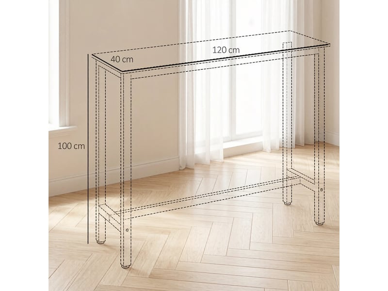  Table de bar moderne compacte, table haute fonctionnelle pour repas, 1 pièce  - Conforama C