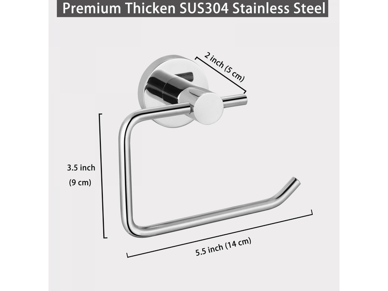 Porte-papier toilette, support mural en acier inoxydable 304 de qualité supérieure pour salle de bain, cuisine, toilettes (chromé)  - Conforama E