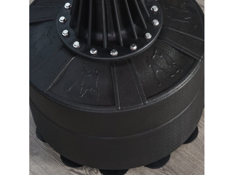 Appareil d'entraînement de boxe 88 x 48 x 155-205 cm – noir et rouge – barre rotative 360° et balle réflexe - Conforama C