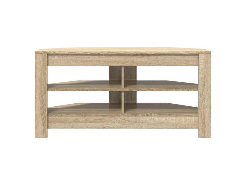  Meuble tv d'angle moderne 102x41x50 cm chêne sonoma bois d'ingénierie  - Conforama E