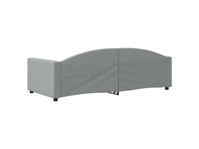  Lit simple- lit adulte -  lit de repos sans matelas gris clair 90x200 cm tissu  - Conforama D