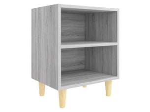 Table de chevet - cabinet de chevet - table de nuit avec pieds en bois sonoma gris 40x30x50 cm