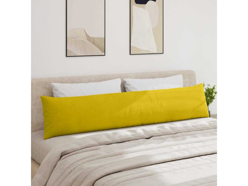 Lot de 2 coussins de canapé, coussins décoratifs jaune 200 x 40 cm cf59103 - Conforama D