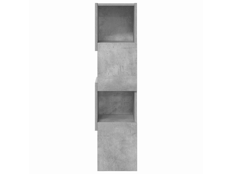  Meuble d'angle, meuble de rangement salon 25,5x25x102cm bois d'ingénierie gris béton  - Conforama E
