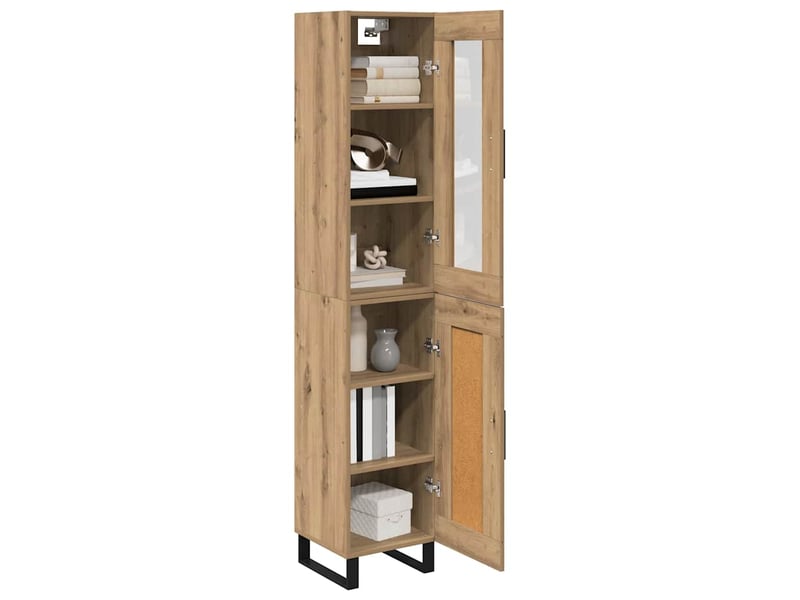  Buffet - haut armoire chêne artisanal 34,5 x 34 x 180 cm  - Conforama C
