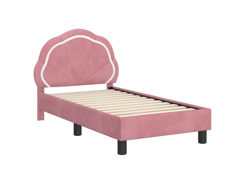  Lit simple- lit adulte -  cadre de lit pour tout-petit avec tête de lit rose 70 x 140 cm  - Conforama C