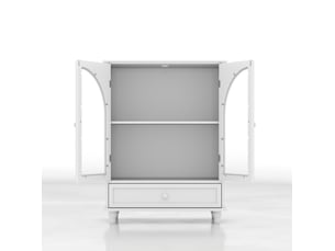 Buffet 2 porte(s) 1 tiroir(s) MEUBLIV - 71 cm coloris blanc