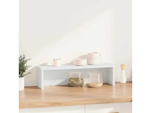 Étagère de cuisine empilable, rangement de cuisine blanc 60x15x16cm bois d'ingénierie cf41427