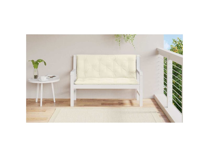  Coussin de banc de jardin, coussin d'assise blanc crème tissu oxford cf52668  - Conforama C