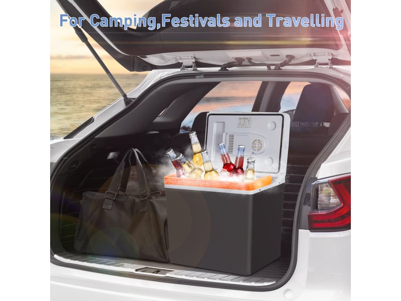 30l glacière électrique portable, pour refroidir et garder au chaud, mini-frigidaire 12v et 230v, mode éco, pour voiture, camion, bateau, camping-car et prise de courant 9HOM10415 - Conforama D
