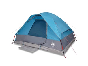Tente de camping, tente familiale à dôme 6 personnes bleu imperméable shl20326