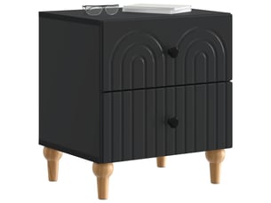 Table de chevet noir 43 x 34,5 x 48 cm bois d'ingénierie