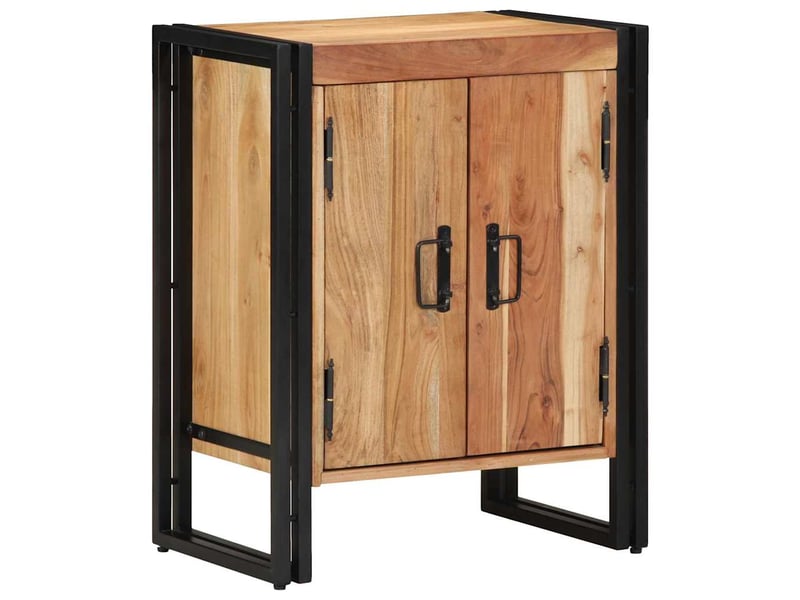 Meuble à chaussure, cabinet à chaussures 56x35x70 cm bois d'acacia massif  - Conforama D